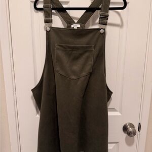 Olive Green Overall Dress / Jumper